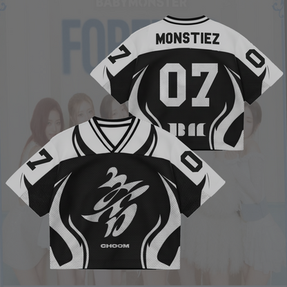 Babymonster Choom 2026 World Tour Mixed Mesh Jersey Gifts For Lovers