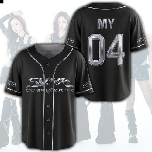 Metallic Aespa Synk Complexity World Tour Jersey Top Gift For Fans