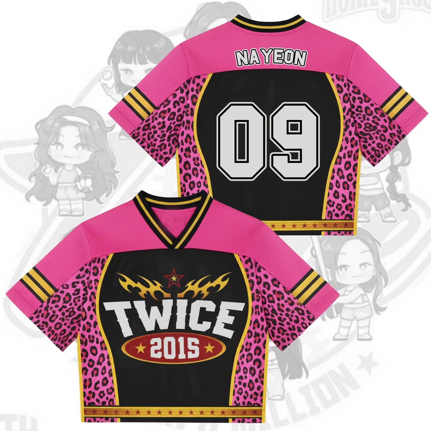 WAVESTEEᵀᴹ Leopard Vibe Mixed Mesh Jersey  Twice Collection