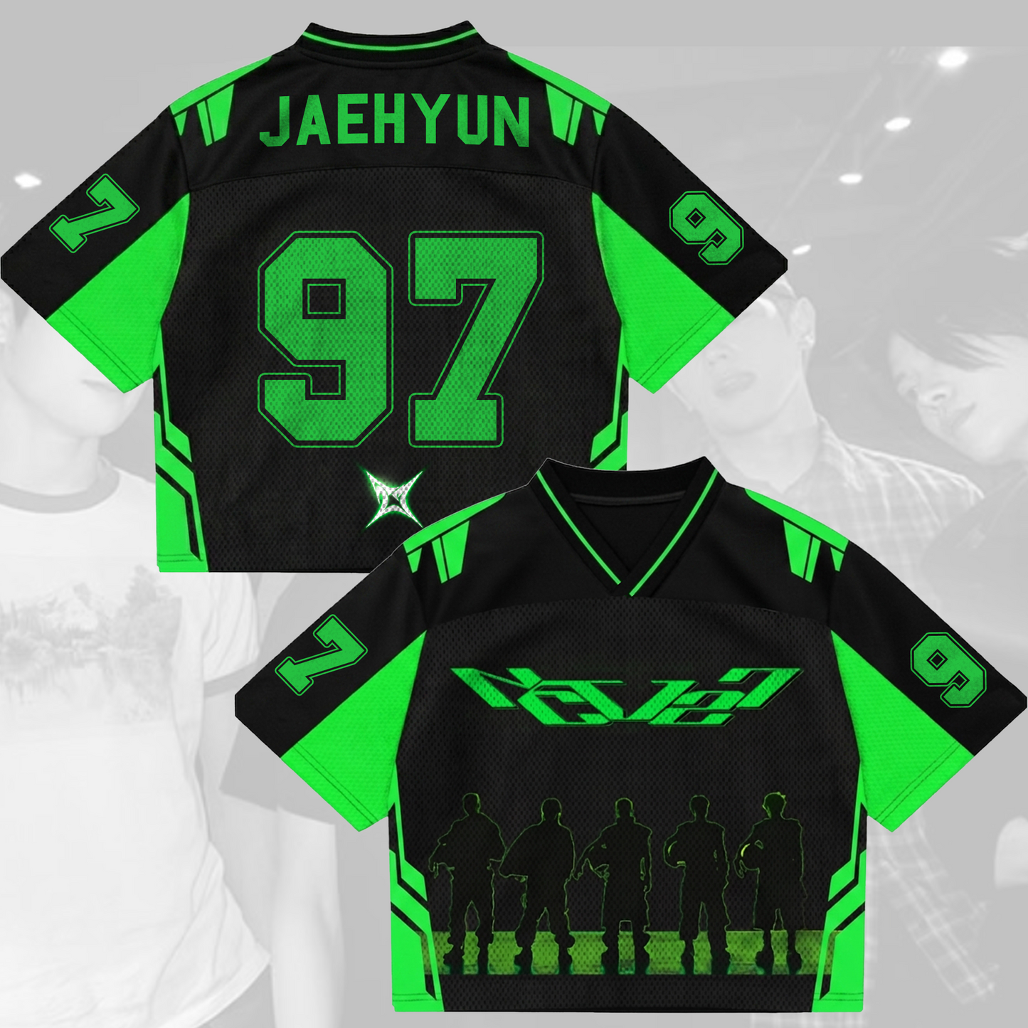 NCT 127 Blingy Domain Neo City Mixed Mesh Jersey Gift For Nctzen