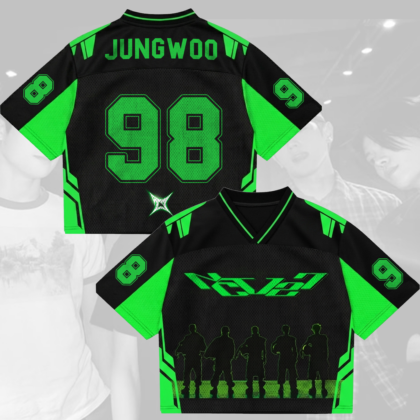 NCT 127 Blingy Domain Neo City Mixed Mesh Jersey Gift For Nctzen