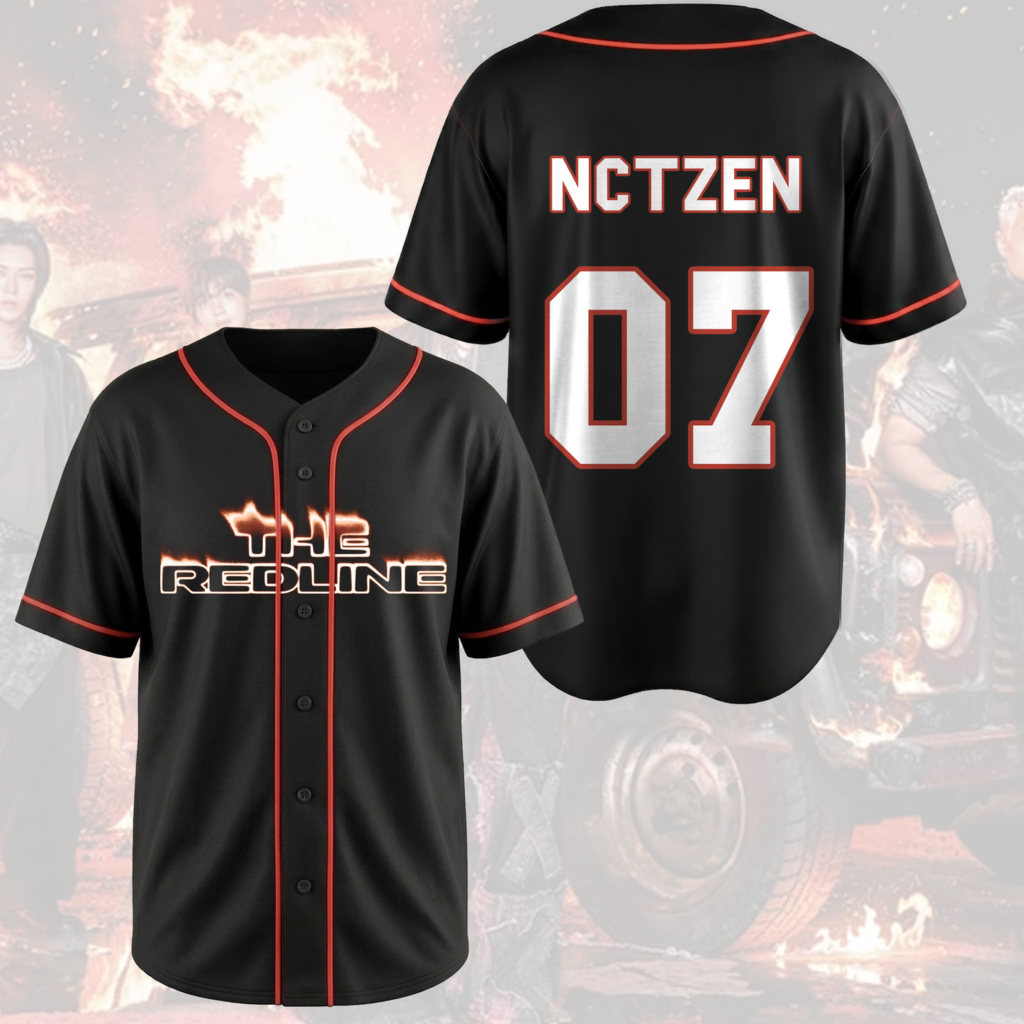 The Redline World Tour NCT 127 Baseball Jersey Gift For Fans