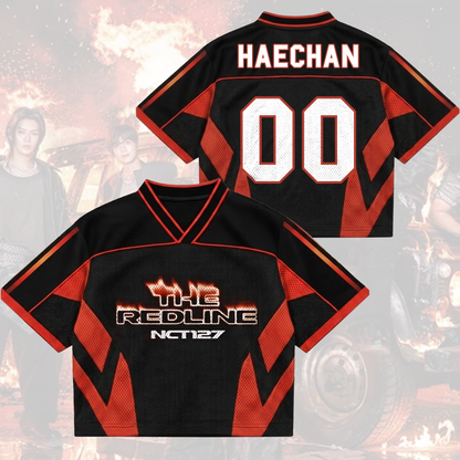 NCT 127 The Redline World Tour Mixed Mesh Jersey Gift For Fans