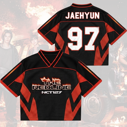 NCT 127 The Redline World Tour Mixed Mesh Jersey Gift For Fans