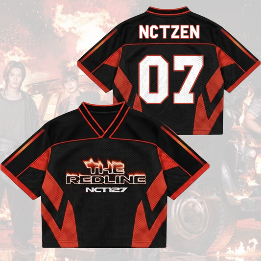 NCT 127 The Redline World Tour Mixed Mesh Jersey Gift For Fans