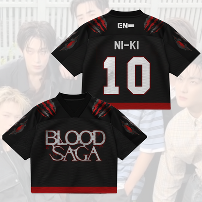 Midnight Story Enhypen Blood Saga  World Tour Mixed Mesh Jersey Gifts For Fans