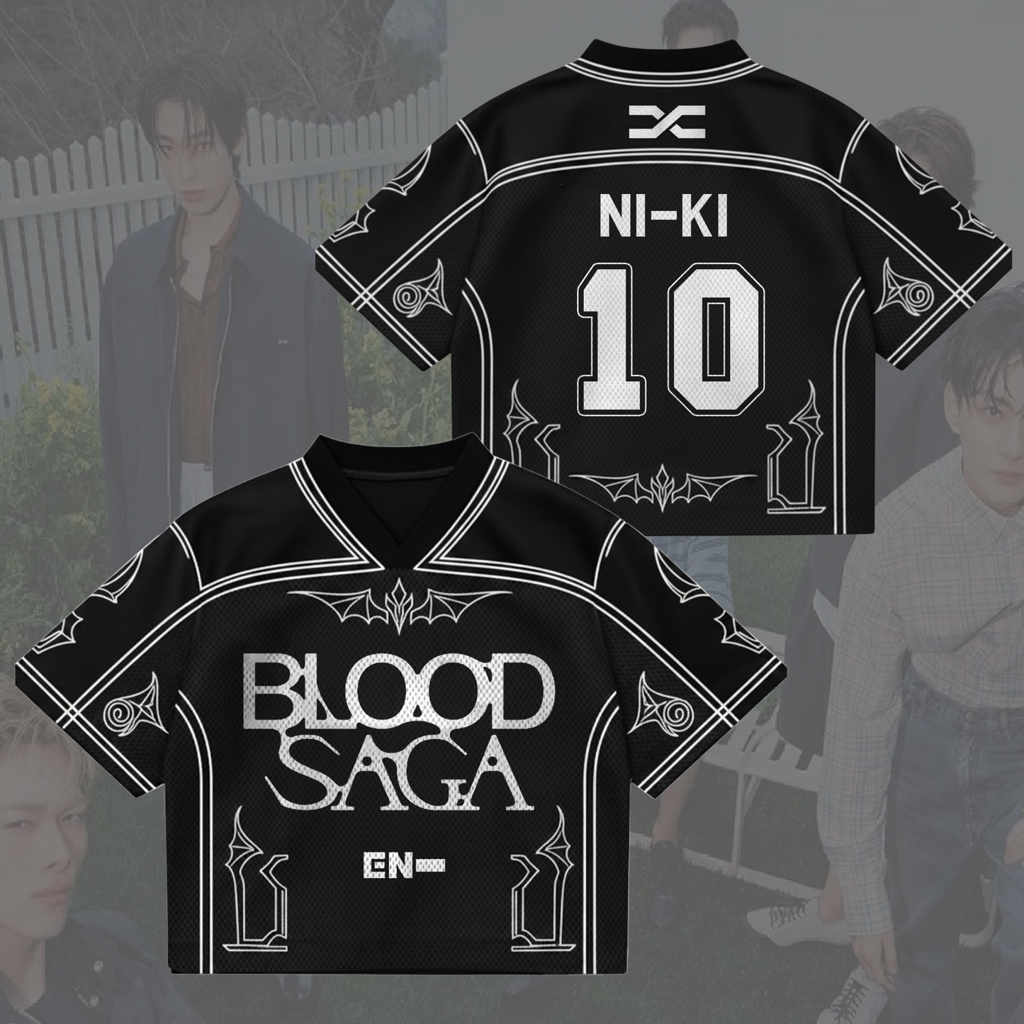 Ladylike Blood Saga Enhypen World Tour Mixed Mesh Jersey Gifts For Fans