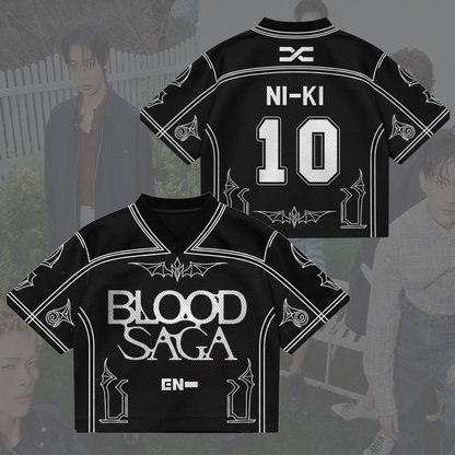 Ladylike Blood Saga Enhypen World Tour Mixed Mesh Jersey Gifts For Fans