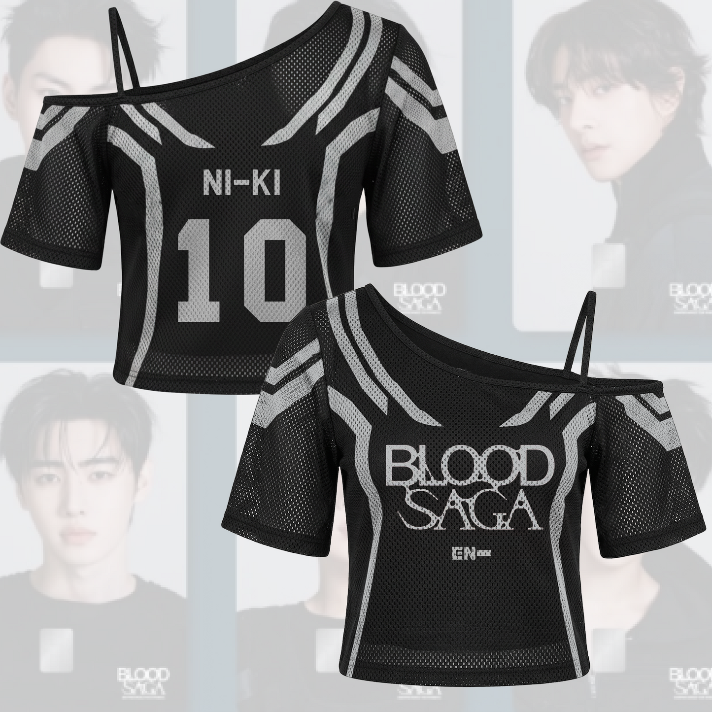 The Fallen Wings Enhypen Blood Saga World Tour Tour Off Shoulder Mesh