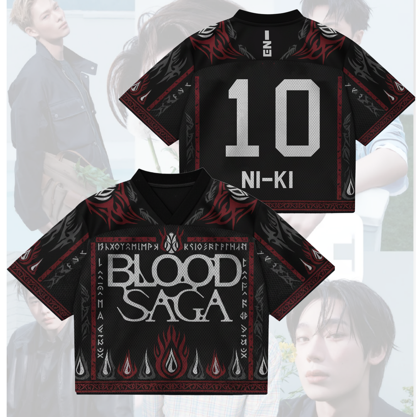 Untold Story Blood Saga Enhypen World Tour Mixed Mesh Jersey