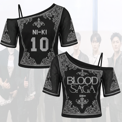 Gothic Princess Blood Saga Enhypen World Tour Tour Off Shoulder Mesh