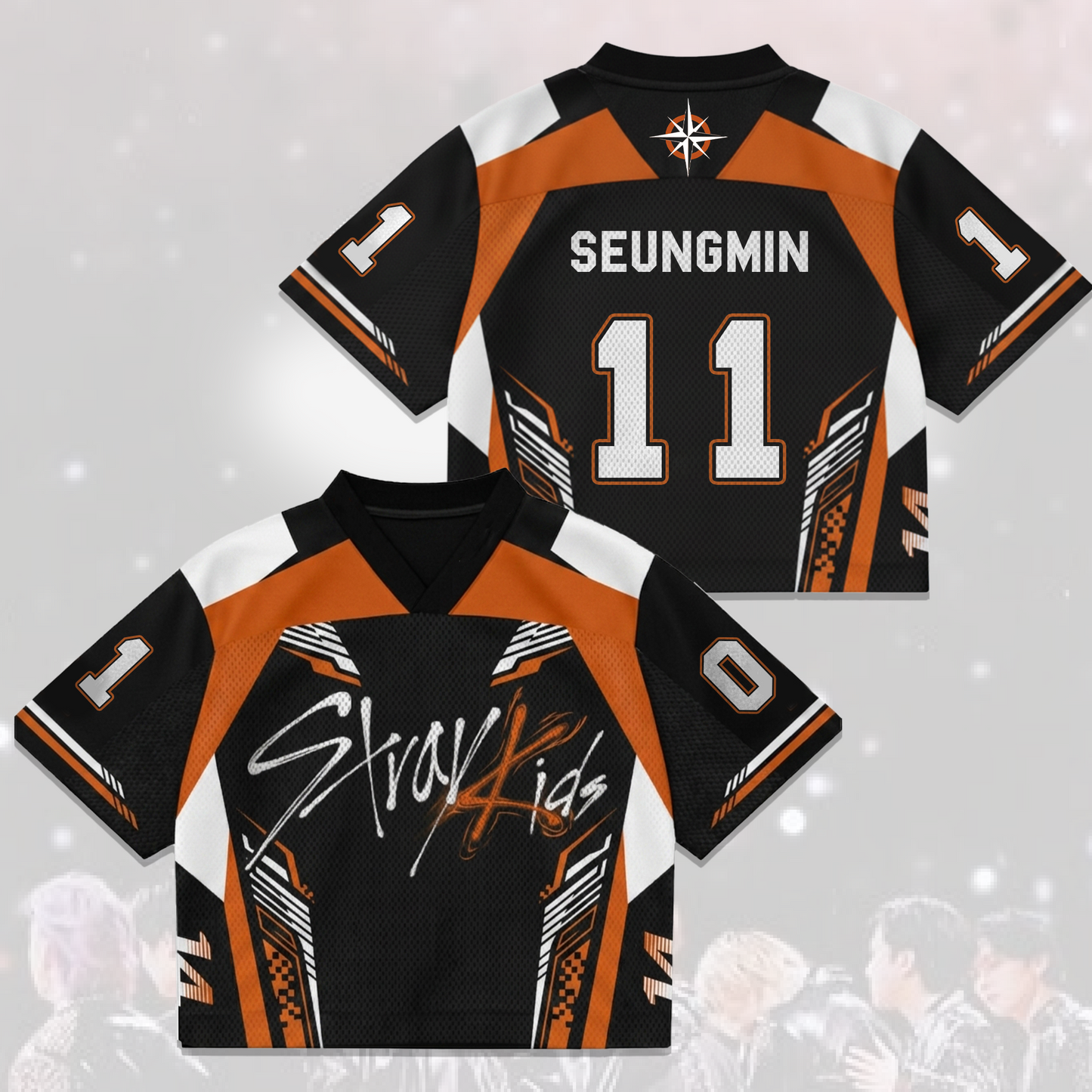 Orange Season  Stray Kids  Come Back Mixed Mesh Jersey Gift For Stays