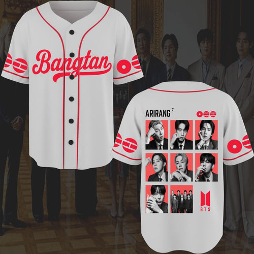 Sleek BTS 20 Arirang World Tour Baseball Jersey Fan Edition