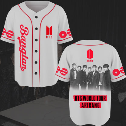 BTS Journey 2026 Arirang World Tour Baseball Jersey Fan Edition