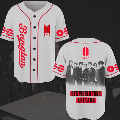 BTS Journey 2026 Arirang World Tour Baseball Jersey Fan Edition