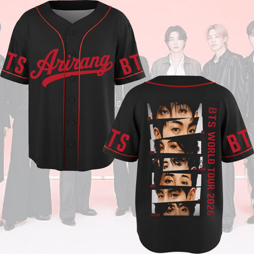 Eye To Eye BTS  World Tour 2026 Arirang Baseball Jersey Fan Edition