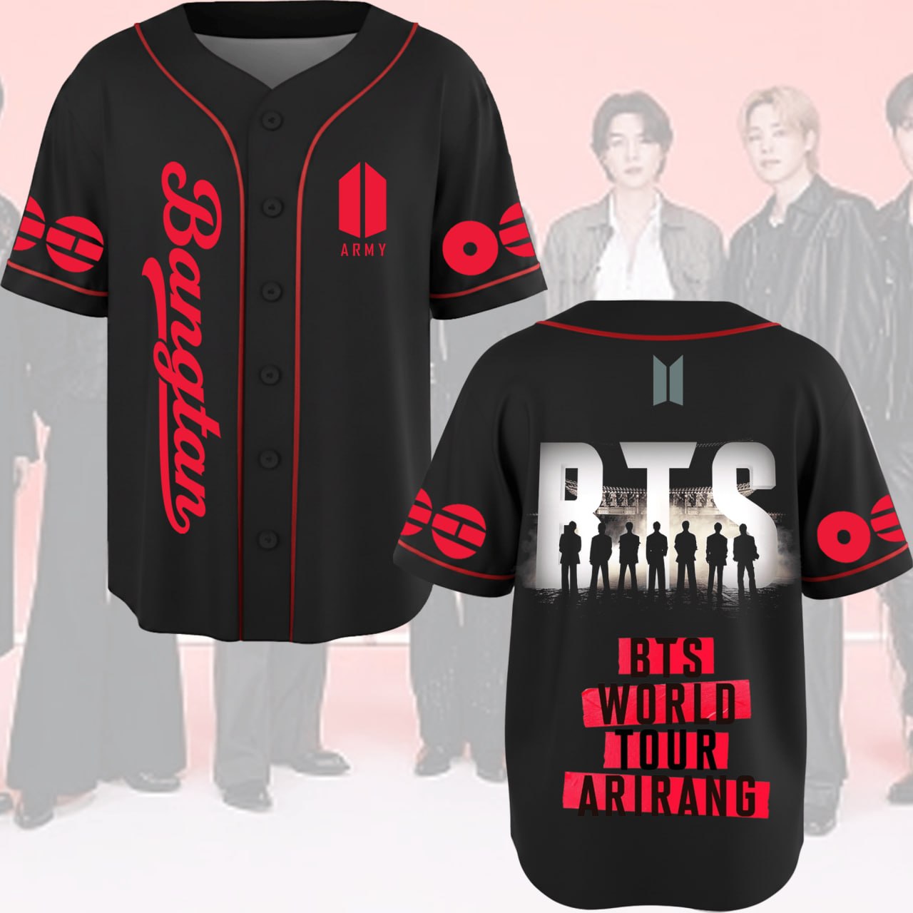 KIng Comeback Arirang World Tour BTS Baseball Jersey