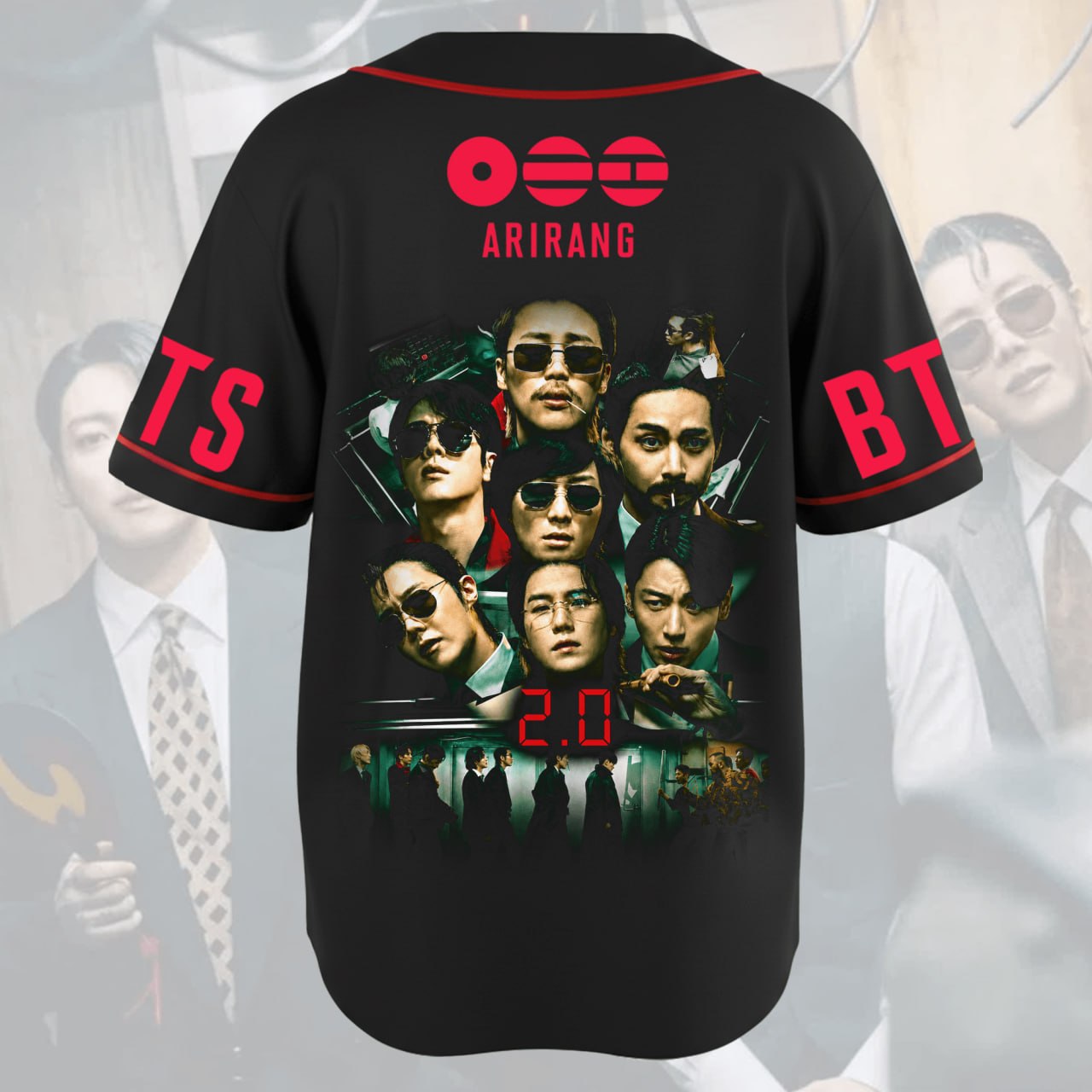 BTS Arirang World Tour 20 Gangster Movie Edition Baseball Jersey
