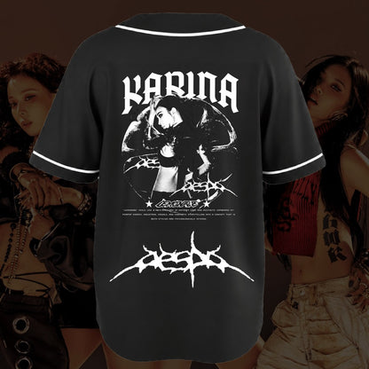 Aespa Karina Lemonade Album Baseball Jersey Fan Edition