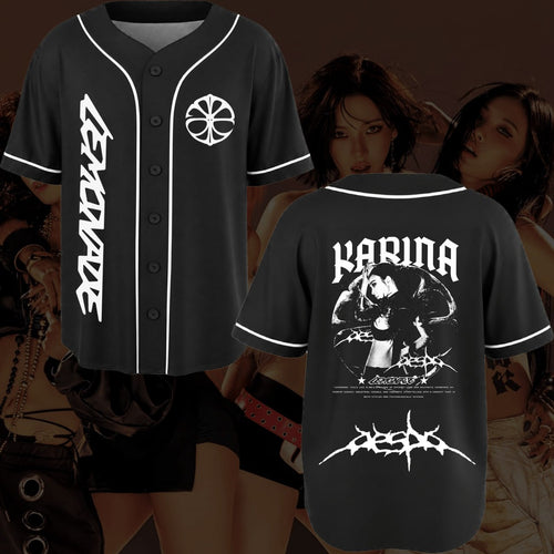Aespa Karina Lemonade Album Baseball Jersey Fan Edition