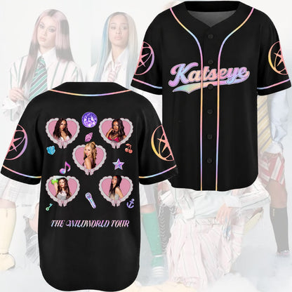Satin Dream Katseye The Wildworld TourBaseball Jersey Fan Edition