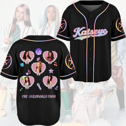 Satin Dream Katseye The Wildworld TourBaseball Jersey Fan Edition