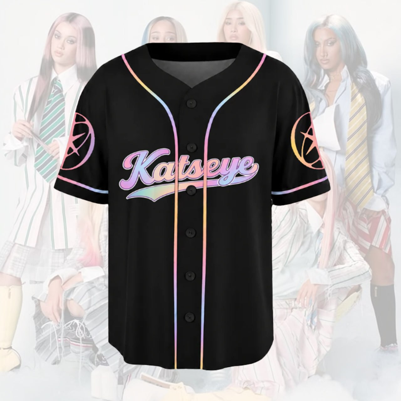 Satin Dream Katseye The Wildworld TourBaseball Jersey Fan Edition