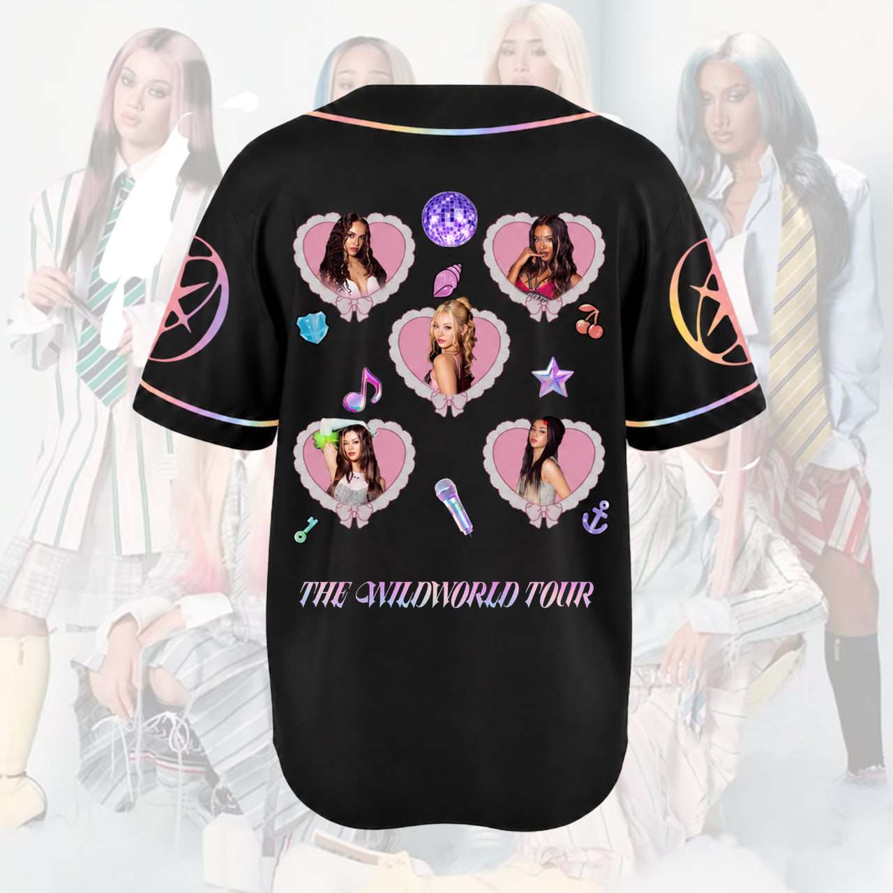 Satin Dream Katseye The Wildworld TourBaseball Jersey Fan Edition
