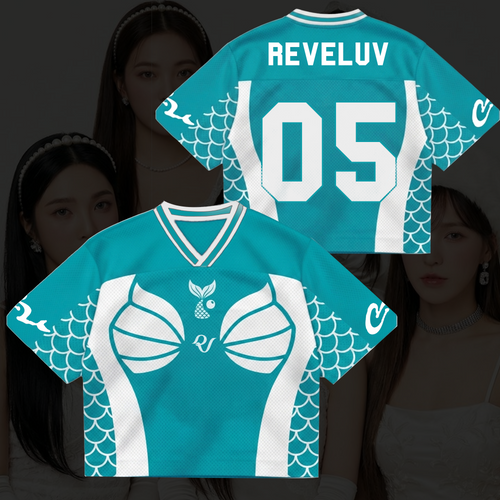 Red Velvet Cosmic Velvet Summer Mermaid Mixed Mesh Jersey Gift For Fans