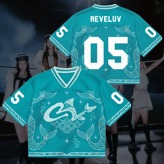 Mermaid Core Velvet Summer  Mixed Mesh Jersey Red Velvet Outfit Fan Gifts