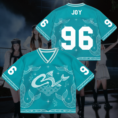 Mermaid Core Velvet Summer  Mixed Mesh Jersey Red Velvet Outfit Fan Gifts