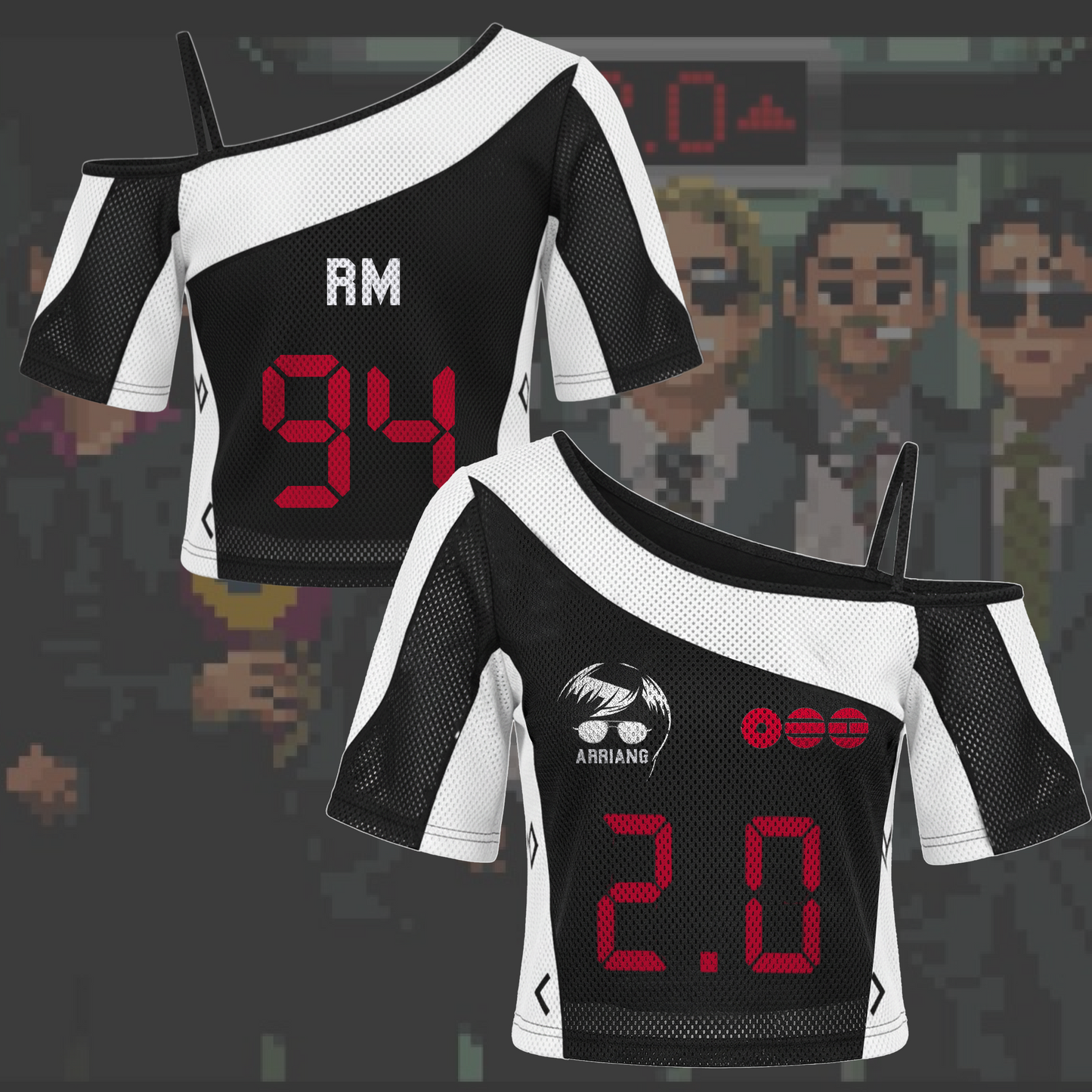 BTS 20 Arirang World Tour Meme Tour Off Shoulder Mesh