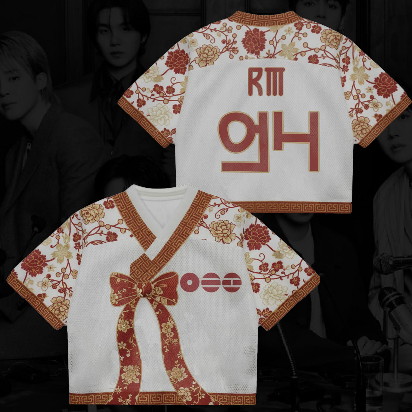 Royal Muse of Bangtan BTS Arirang Tour Hanbok Style Mixed Mesh Jersey Gifts
