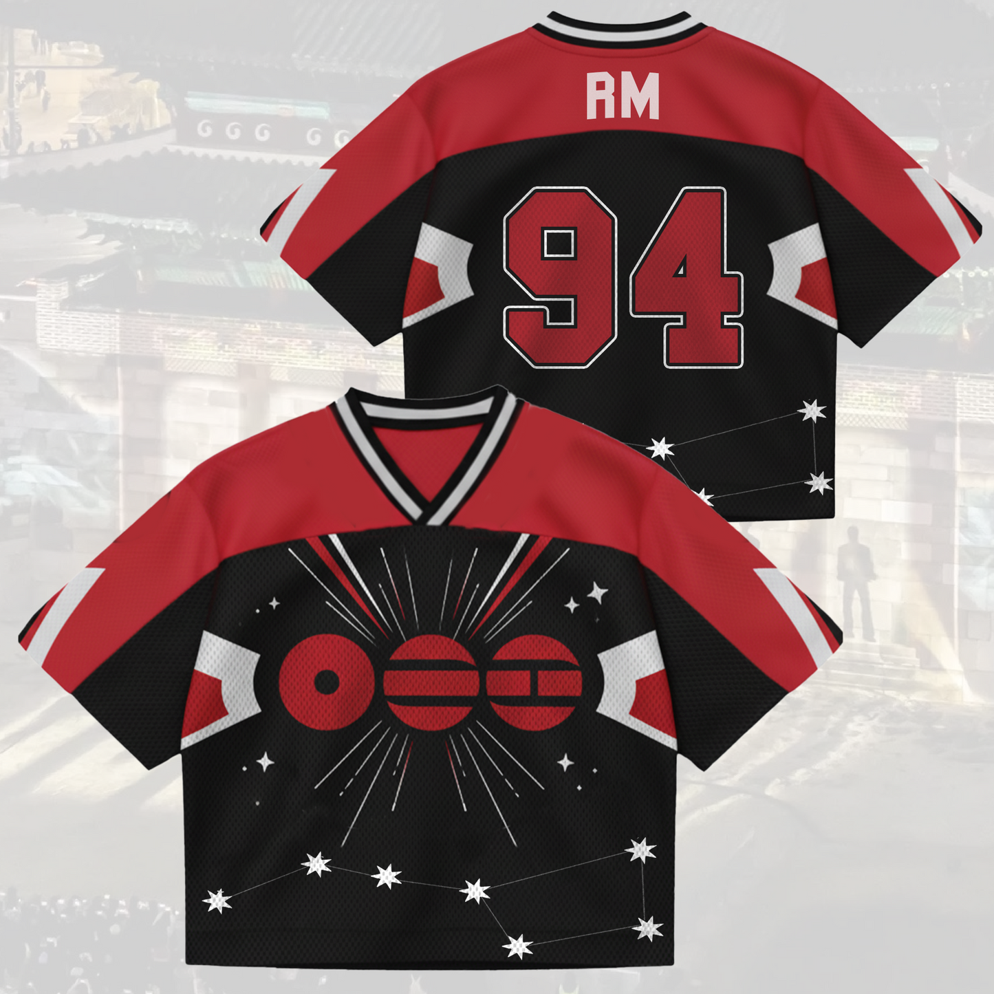 Bangtan Seven Star Tatoo BTS World Tour Mixed Mesh Jersey
