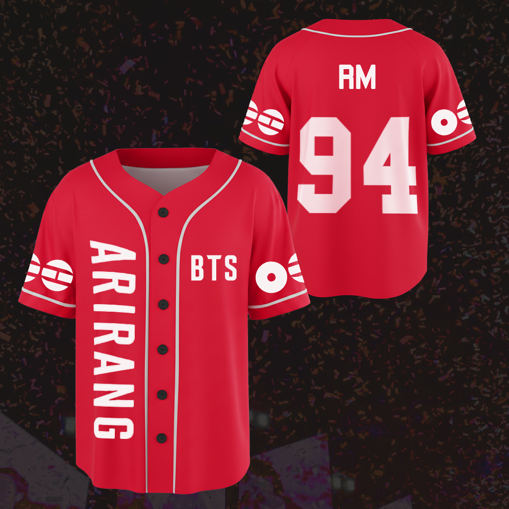 Arirang World Tour 2026 BTS Baseball Jersey Gift For Army