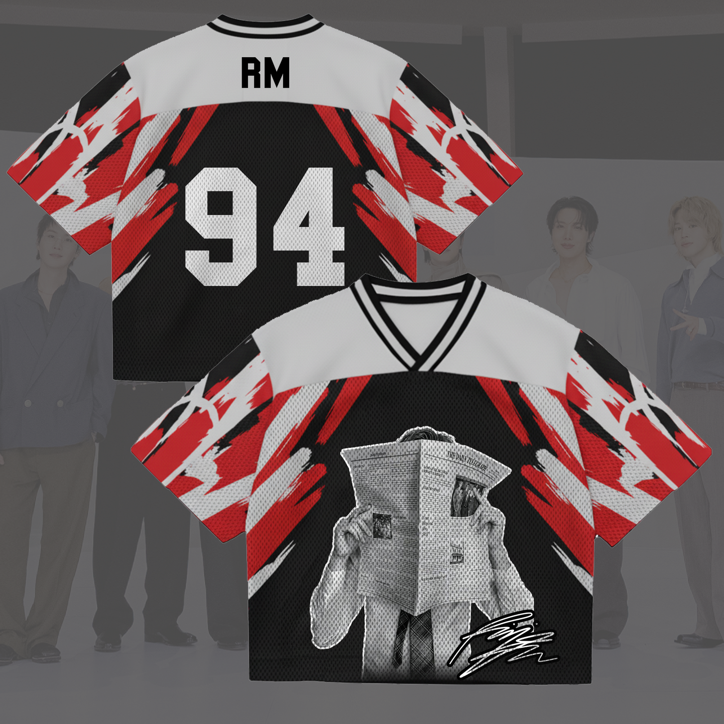 Face To Face BTS World Tour Mixed Mesh Jersey Gift For Fans