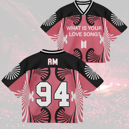 BTS Fan Your Love Song World Tour Mixed Mesh Jersey Gifts