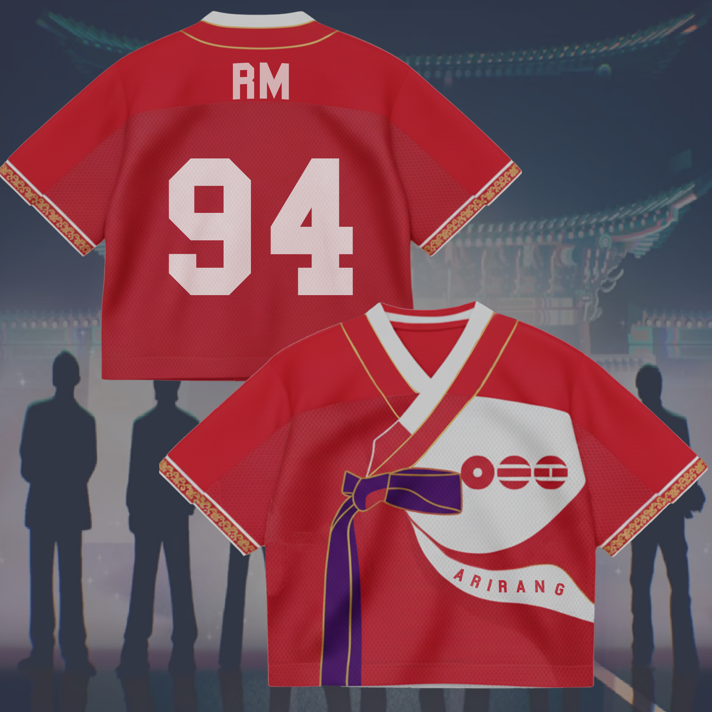 Arirang World Tour BTS Hanbok Style Mixed Mesh Jersey