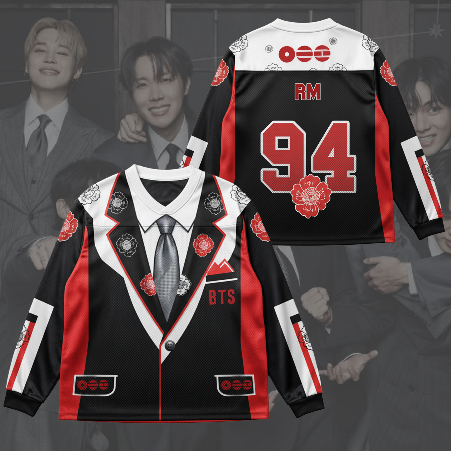 The Full Bloom BTS World Tour Suit Style Mesh Splicing Long Sleeved Gifts