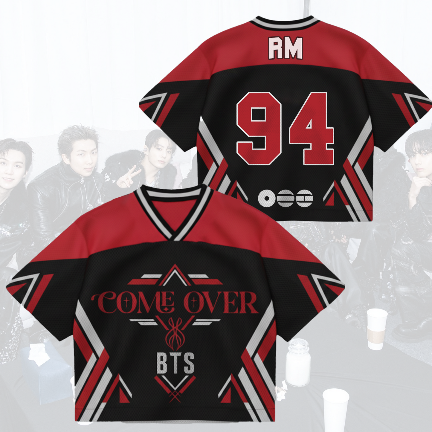 Come Over BTS Arirang World Tour Mixed Mesh Jersey Gift For Fans