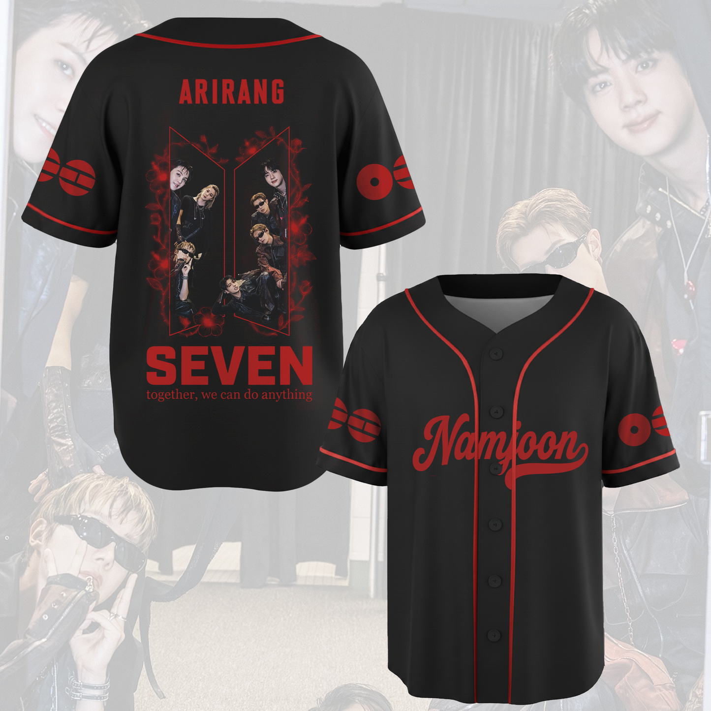 Floral Arirang World Tour BTS Bangtan Lover Baseball Jersey Gifts For Army