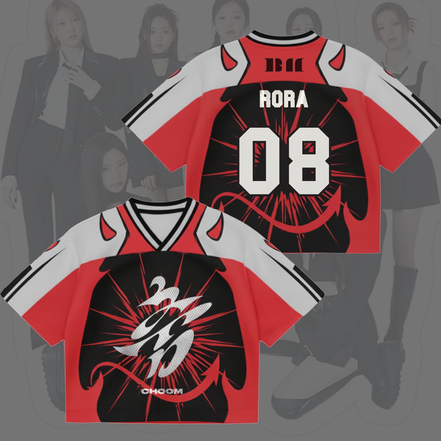 BABYMONSTER Choom Album Mixed Mesh Jersey Gifts For Fans