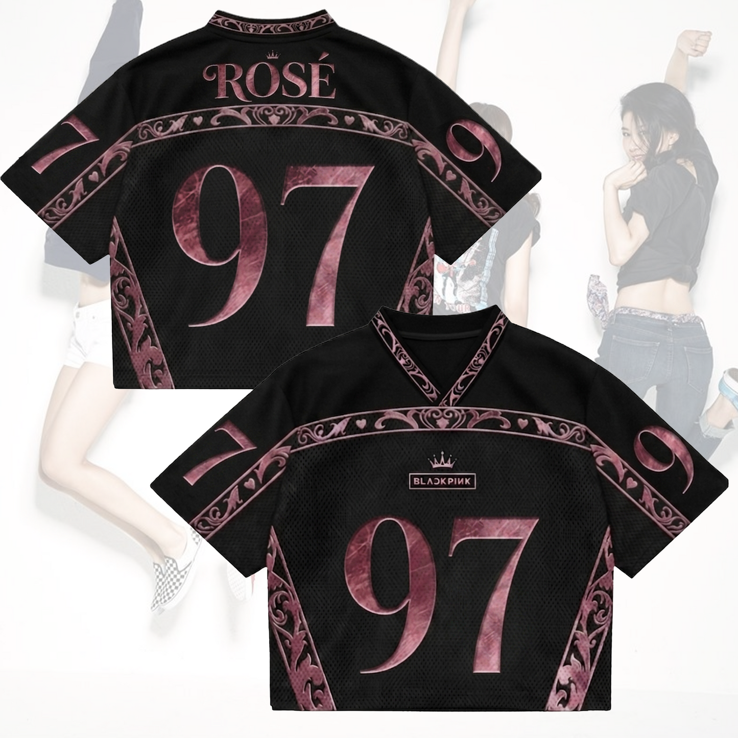 Blackpink 10th Anniversary Royal Style Mixed Mesh Jersey Gift For BLink