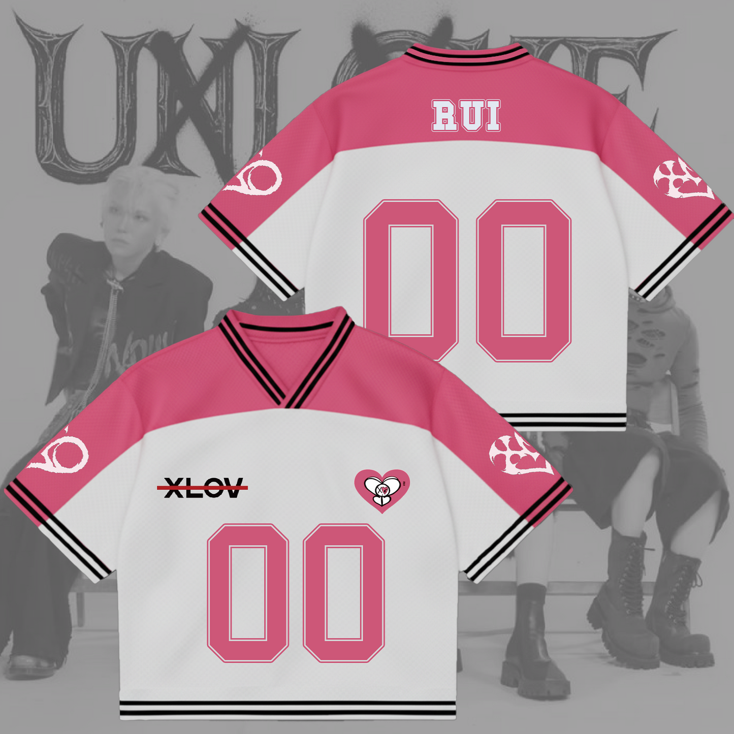 XLOV Wumuti Rui Hyun Haru  Mixed Mesh Jersey Gift For Fans
