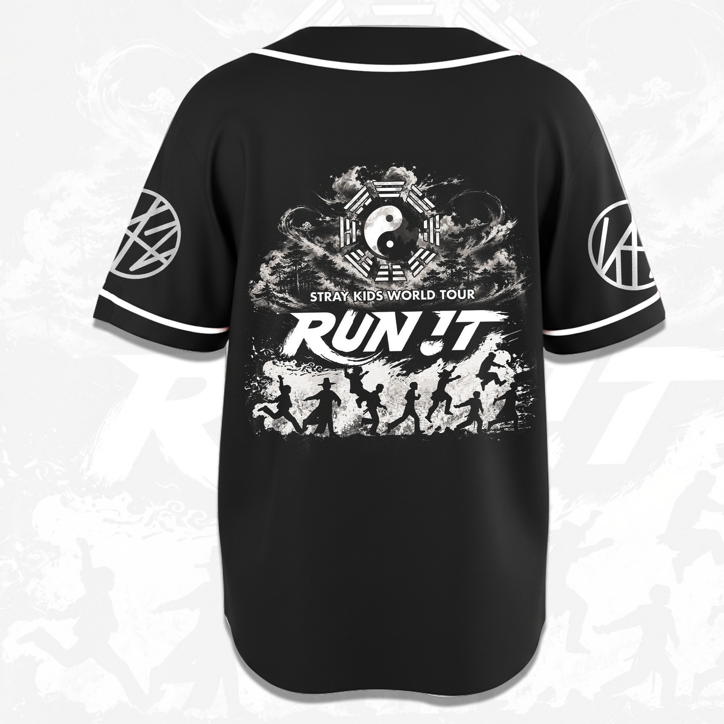 Shadow Stray kids Run It World Tour Baseball Jersey Gift For Fans