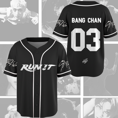 Run It World Tour Stray Kids Mesh Baseball Jersey Gift For Stay