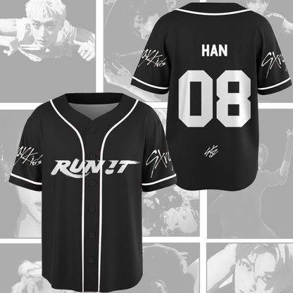 Run It World Tour Stray Kids Mesh Baseball Jersey Gift For Stay