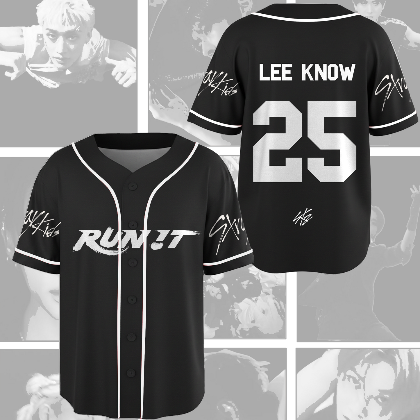 Run It World Tour Stray Kids Mesh Baseball Jersey Gift For Stay