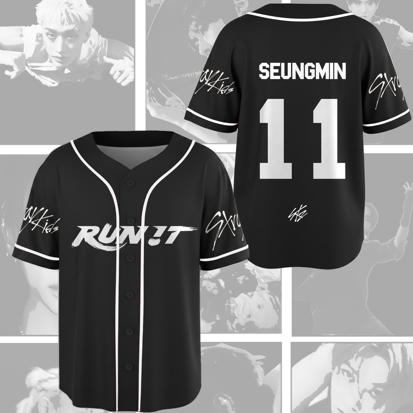 Run It World Tour Stray Kids Mesh Baseball Jersey Gift For Stay
