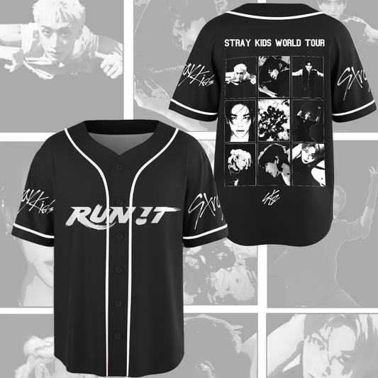 Run It World Tour Stray Kids Baseball Jersey Gift For Stay
